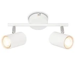 BRILONER Supo – Opbouwspot – plafondlamp – wit – zwenkbaar – GU10 fitting – 25,5 cm – max. 9W