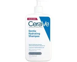 CeraVe Shampooing Hydratant Doux 562ml (Pack économique) – Shampooing sans sulfate avec Céramides, Niacinamide & Acide Hyaluronique – Hydratant, Apaisant & Sans danger pour la couleur – Pour tous les types de cheveux