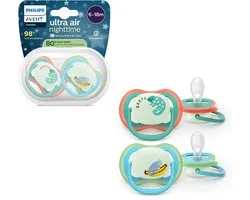 Philips Avent Ultra Air Night – Glow phosphorescente – (6-18 mois) – Aérations Extra – 2 pièces – SCF376/28