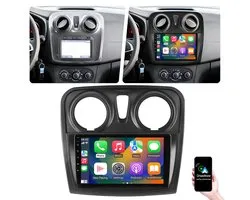 Autoradio ESSGOO compatible avec Renault Dacia Logan 2 Sandero 2012-2017 - Apple Carplay et Android Auto - Système de navigation - WIFI RDS FM Bluetooth - Android 15 - 4+64G