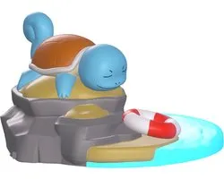 Teknofun Pokémon – Nachtlamp - Squirtle Display Scene - 2 Lichtstanden - Touchbediening