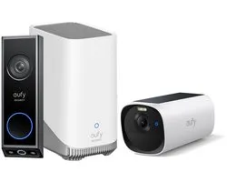eufy Security Video Doorbell E340 + HomeBase 3 + eufycam E40 - Bundelvoordeel