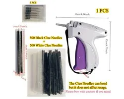 Textielpistool Starterset - Kleding Label Pistool - stitchy DIY - 1000 Plastic Naalden - Snelle Kledingfixer - Speedy Clothing Fixer - Snel Kledingfixeerapparaat - Tagging, Steekgereedschap Voor Kleding