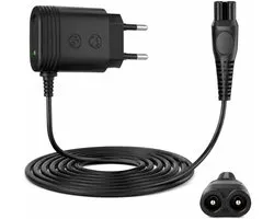 1 x oplader 15 V voor Hq8505 compatibel oplader One Blade Philipp Philips Oneblade scheerapparaat baard en haar HQ Series MG BT HC S5000 S7000 S9000, stroomadapter 2 m veilig reizen