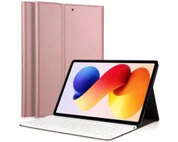Étui avec clavier compatible pour Xiaomi Redmi Pad 2 Pro - Keyboard Book Case Cover Hoesje Rosegold
