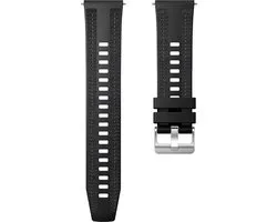 Bracelet hybride nylon-silicone - adapté pour Amazfit GTR 3 / GTR 3 Pro / GTR 4 / GTR 2 / GTR 2E / GTR 47 mm / Stratos / Stratos 2 / Stratos 3 / Pace - noir