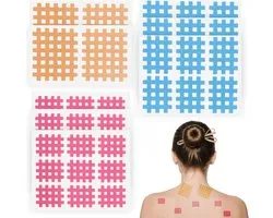 Premium Kwaliteit Grid Tape - 49 Stuks Patches voor Pijnbestrijding, Trigger Points en Diverse Kleuren en Maten