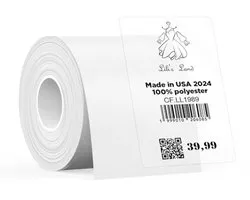 SUPVAN KATASYMBOL T50M Pro/T50M Plus Label Tape, Self Adhesive Thermal Label for Home, School, Office and Retail, 50mm x 80mm, 95Pcs/Roll (Black on Transparent)