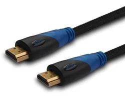 Savio CL-48, 2 m, HDMI Type A (Standard), HDMI Type A (Standard), Canal de retour audio (ARC, Audio Return Channel), Noir, Bleu