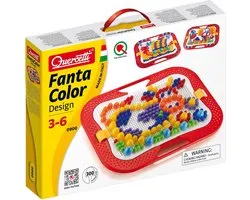 Quercetti FantaColor Design - Frame met 300 Pinnen - Draagbaar met Opbergvak