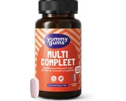 Yummygums • Multi Compleet Kauwtablet • Suikervrij • Multivitamine met superfoods • 60 kauwtabletten