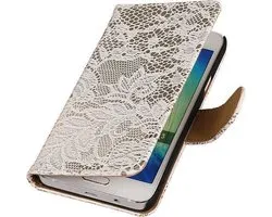 Wit Lace Booktype Samsung Galaxy A3 2016 Wallet Cover Hoesje