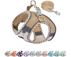 AIITLE Escape-Proof Dog Harness - Extra Soft Jacquard Fabric with Moisture-Wicking Lining, Adjustable Fit for Boston - ShopVlot