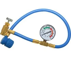 Tuyau de pression avec manomètre pour auto-remplissage de climatisation R134a / R1234yf / R12 FIXFY