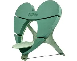 FLOWERBOX Oasis Bioline Foam Small Urn Heart 46 cm Stitch Mass Insert Sponge - with Adhesive Tape for 1/2 Brick - ShopVlot