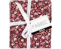 Creativ Company Patchwork Stof, 45x55 cm, 100 gr, Roze, 4 Stuk, 1 Bol