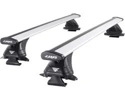 Galeries de toit sur mesure pour Renault Laguna 3 SW 2007 à 2013 barres de toit ouvertes - Aluminium - Capacité de chargement élevée 100kg - Wingbar Argent - Merk Farad