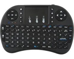 Mini clavier universel sans fil Media Center - Pavé tactile sans fil PC Windows Android Smart TV Console BOX Clavier USB QWERTY - Noir