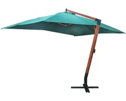 Parasol - Zonnescherm Tuin - Buiten Ontspannen - Waterdicht Polyester - 300x400 cm - Groen