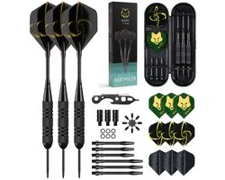 Napi Darts - 3 Dartpijlen (40-delig) - 23/25 Gram Dartspijlen - Premium Brass Pijlen - Steeltip - Inclusief Dart Flights & Case
