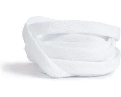 GBG Sneaker Veters 180CM - Wit - White - Schoenveters - Laces - Platte Veter - o.a. geschikt voor Asics, New Balance, Nike