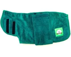 Cavlicious® hondenbadjas - zware kwaliteit - microvezel - groen – XM – Jack Russel - Teckel