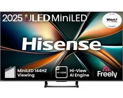 Hisense 55U7QTUK – 55 inch 4K Mini ULED Smart TV – Dolby Vision – Full Array Local Dimming
