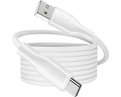 Câble USB A vers USB C - 3 mètres - Nylon - Convient pour Android Auto et Apple CarPlay ( iPhone 15 et iPhone 16)
