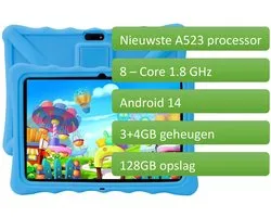 Veidoo Kindertablet 10 inch PRO (8-core) versie Android Tablet voor Kinderen (3GB+4GB) RAM + 128GB ROM