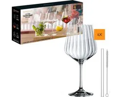 Set Gin tonic 9 pièces avec Glas et Pailles pour cocktails