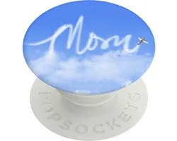 PopSockets, Popgreep voor smartphones Standaardontwerp Nuage Mom, Wit / Blauw