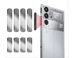 Dailygoods - Mesh Anti-Stof Stickers - Bescherming voor Luidsprekers en Radiatorventilatie - Zwart - Set van 8 - Geschikt voor RedMagic 10 Pro...