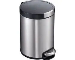 EKO - Artistic pedaalemmer 5 liter - Stainless steel Plastic - mat RVS - Prullenbak