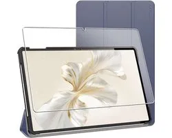 ebestStar - Hoes geschikt voor Honor Pad 9, Slanke Design PU Lederen Etui, Automatische Slaap/Wake, SmartCase hoesje, Donkerblauw + Gehard Glas