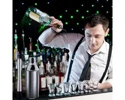 Candala Cocktailset, ensemble de cocktail 18 pièces, 750 ml, shakers à cocktail, shaker à cocktail, ensemble en acier inoxydable, kit d'outils avec Boston Shaker, passoire, jigger, cuillère à mélanger, recettes, excellent kit de barman