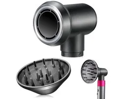 Geschikt voor Diffuser en Adapter voor Dyson Airwrap Styler, Upgrade Hair Dryer Attachments Accessoires Vervanging voor alle haartype1 hair diffuser en 1 adapter-Belle's product