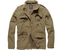 Vintage Industries Overgangsjas Parka Cranford -jas donkerkaki