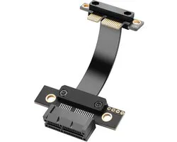 SinLoon PCIe 4.0 X1 Riser-kabel, 90 graden PCI-E 1 x stekker naar 180 graden PCIE 1 x bus riser verlengkabel - ShopVlot