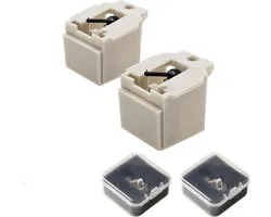 Lot de 2 aiguilles diamant ATN3600L de remplacement, compatibles avec Audio-Technica AT-LP60x, AT-LP60xBT, AT-LP60xUSB, AT-LP60, AT-LP60-USB, AT-SB727, AT-SB2022, platine Crosley C100, C200,