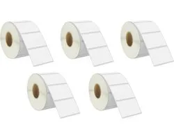 Label Tape Geschikt voor Zebra Label 57 x 32 mm 800262-125 | Wit permanent - 2100 Etiketten - 5 stuks - Geschikt voor: ZD410 ZD420D SLP-DX420G TD-4100N A300 DA402 GK420D ZT220 (T)LP 2742 Z4M Plus ZT200 (T)LP 3842 ZT230 (T)LP 2844 B-EV4D B-EV4T