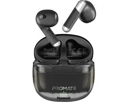 ProMate® TransPods - High Definition Transparent TWS Earbuds with IntelliTouch - Bluetooth v5.3 - 26 Uur Speeltijd - Ergonomisch Ontwerp - Ingebouwde Microfoon - Stijlvolle Transparante Oplaadcase