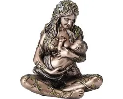 Veronese Design beeld/figuur - Moeder Aarde Gaia met Baby op Haar Borst 11cm