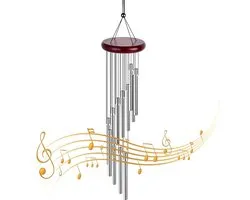 Windgongen, Windbel, Windvanger, Tuindecoratie-Beton Windgong -Aluminium buis Massief hout Windchi - 1St