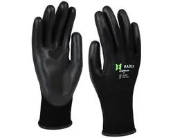 Radix GripMaster - Gants de travail - PU noir - M10/L