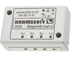 Knipperapparaat - Elektronica module - Modelbaan verlichting - Vier circuits - H0 schaal - Groen