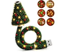 Kerstprojector - Met 6 Kerstafbeeldingen - USB - Projector - Kerst Led-projector - Plug and Play - Vakantieprojector - Projectorlamp - Mini Feestelijke Projector - Flexibele Hals - Kerstdecoratie - Voor kamperen, auto, plafond en wanddecoratie