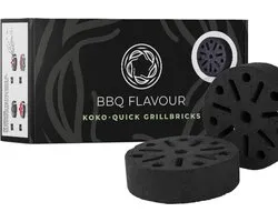 BBQ Flavour Houtskool - Quick Koko - Grillbricks - Kokos - Coconut - 4 Stuks - Binnen 5 Minuten Klaar - Shichirin
