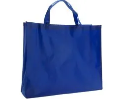 10x Shopper Dark Blue non woven 54x14x45cm