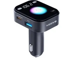 Xssive FM16 FM Transmitter Auto Bluetooth 5.3 - 45W PD/QC 3.0 Snellader - LED Display & Equalizer - Handsfree Bellen - USB-C + USB-A Autolader