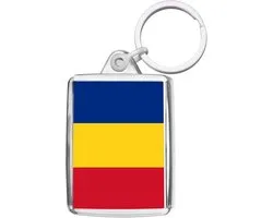 Pixly® Romania Flag Keychain Keychain Country Keychain Keepsake Romanian Souvenir Gift, Transparent, M, Transparant